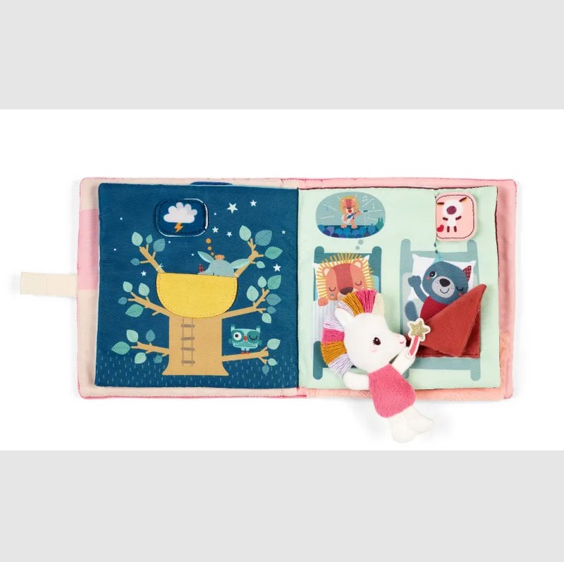 Libro interattivo per neonati a tema sogni con peluche unicorno, perfetto per scacciare gli incubi e adatto dai 12 mesi in su